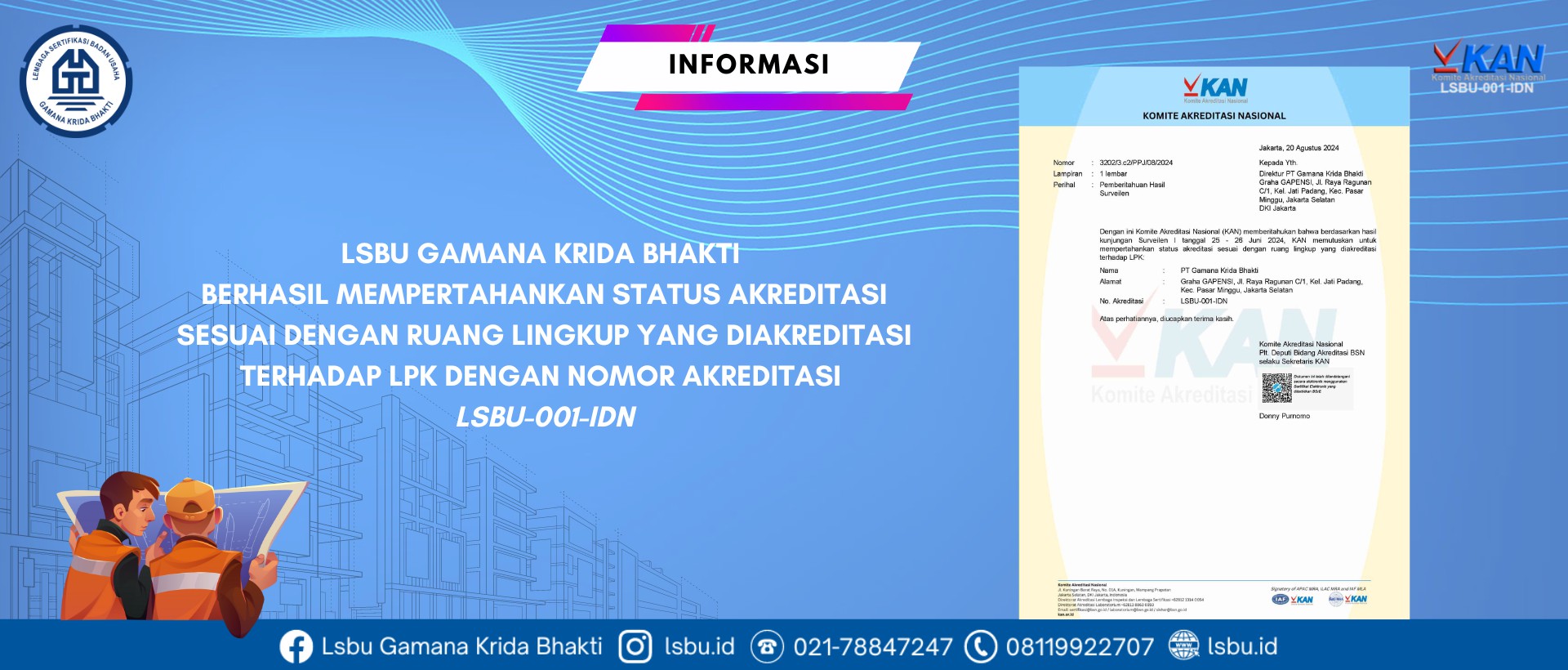 Re-Lisensi KAN LSBU Gaman Krida Bhakti