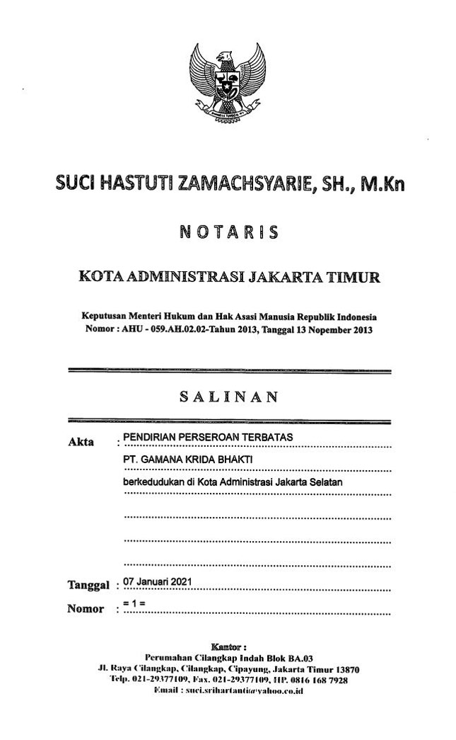 Legalitas - Pengesahan Kemenkumham